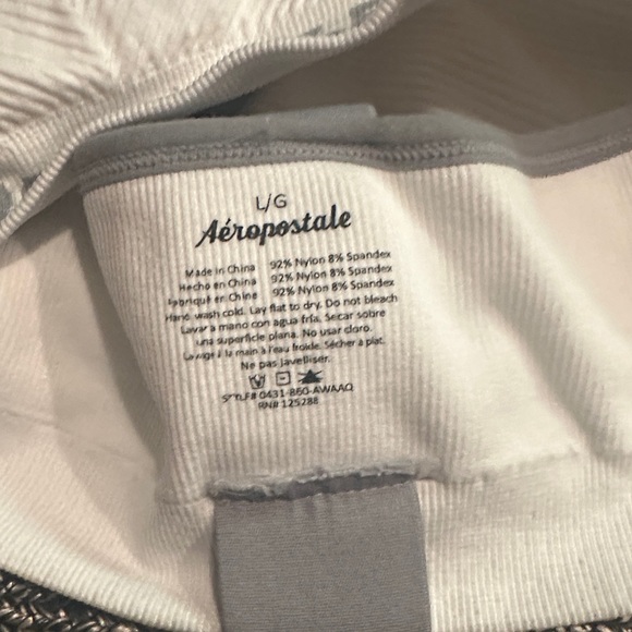 Aeropostale Women's White and Gray Sports Bra - Picture 3 of 3